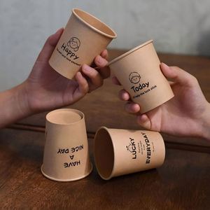 แก้วกระดาษกาแฟแบบใช้แล้วทิ้งขนาด 7 ออนซ์ คุณภาพสูง พิมพ์โลโก้ตามสั่ง พร้อมฝาปิด สำหรับซื้อกลับบ้าน - Product Image 1