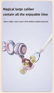 BPA-Free lattante in Silicone ciuccio per bambini per uso alimentare massaggiagengive 0-12 mesi a propulsione rotazionale solido cibo ciuccio frutta - Product Image 4