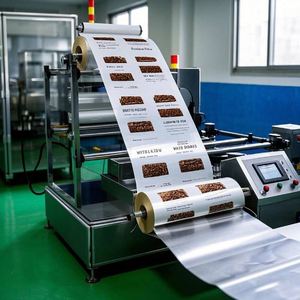 Rouleau de papier d'aluminium souple imprimé sur mesure | Film d'emballage flexible thermoscellable pour la stratification de qualité alimentaire de café/aliments pour animaux domestiques/collations - Product Image 3