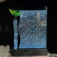 Paravent moderne à bulles d'eau LED avec éclairage LED, design en forme de S, panneau acrylique pour décoration de mariage