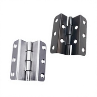 Charnières en acier inoxydable à 40 %, vente en gros de quincaillerie pour meubles, connecteurs fixes, charnières doubles courbées pour porte de placard, petites charnières 12 mm, Chine
