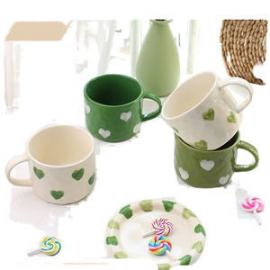 Taza de cerámica creativa de alta apariencia Chubby, taza de nube de alivio pintada a mano, estilo de diseño novedoso <span class=keywords><strong>para</strong></span> regalos de negocios - Product Image 1