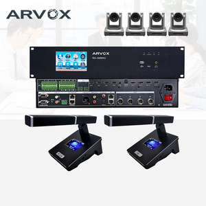 Système de salle de <span class=keywords><strong>réunion</strong></span> sans fil 5G Wifi avec fonction de suivi de caméra 4x4 HDMI système de microphone de conférence numérique en métal haut de gamme - Product Image 1