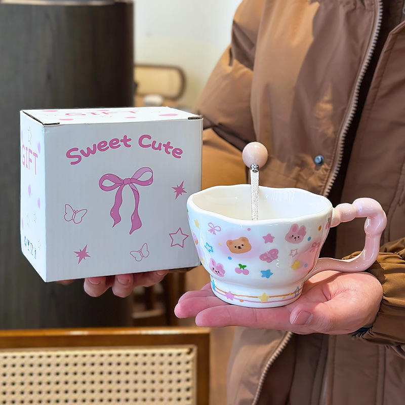 ช้อนกระต่ายสีชมพู