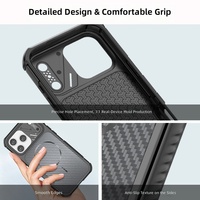 Casing HP Magnetik Tekstur Serat Karbon Grosir Baru untuk iPhone 18 Pro Max 18 Pro, Casing HP Anti-jatuh Magnetik Kuat