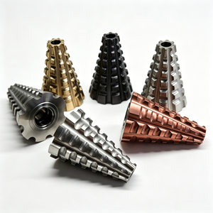 Conector Cónico Moleteado de Aleación de Aluminio Mecanizado por CNC, Piezas Mecanizadas Anodizadas Personalizadas de Múltiples Tamaños - Product Image 3