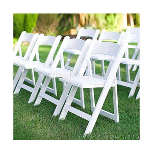 Sedie Pieghevoli Bianche <span class=keywords><strong>Wimbledon</strong></span> in Resina per Eventi e Matrimoni in Giardino, Sedie Pieghevoli in Plastica Bianca per Eventi - Product Image 2