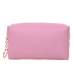 Large Capacity Minimalist <b>Makeup</b> Bag Light Pink Zipper Closure Portable Cosmetic <b>Case</b> For Women Everyday Use - Product Image 4
