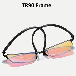 2022 moda TR90 mezza montatura occhiali quadrati rosso verde daltonismo occhiali da sole daltonici per gli uomini - Product Image 6