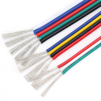 Kabel Ekstensi Lampu Strip LED Tembaga Berlapis Timah HGS RGBW 4PIN 5PIN 6PIN 7PIN 8PIN Isolasi PVC 300V 80C