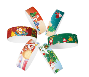 Vip vượt qua nhập học sự kiện giá rẻ tùy chỉnh một thời gian logo không thấm nước giấy dây đeo cổ tay với in kỹ thuật số - Product Image 1