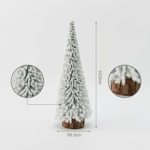 Albero di <span class=keywords><strong>Natale</strong></span> Bianco Innevato Artificiale SANWEI di Piccole Dimensioni, Decorazioni Natalizie per la Casa, Albero a Spazzola - Product Image 2