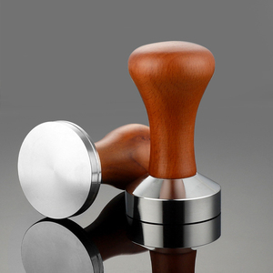 Herramientas para hacer café Barista 51mm 53mm 58mm Metal Espresso Coffee Powder Tamper con mango de madera - Product Image 3