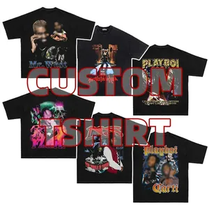 Dtg baskı Streetwear grafik Tees boş Tshirt artı boyutu erkek giyim T-Shirt Mens özel boy T shirt