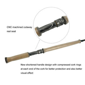 Tige de mouche à double main stockée avec le blanc de fibre de carbone (B02) - Product Image 3