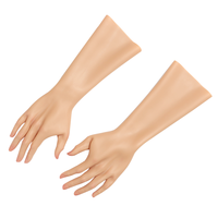 Guantes de Mano Femeninos Suaves, Mangas de Silicona con Textura de Piel Altamente Simulada, Prótesis para Cubrir Cicatrices en el Brazo para Travestis y Cosplay
