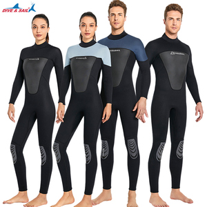 ชุดดำน้ำแบบเต็มตัว3มม.,ชุดแบบเนื้อผ้านีโอพรีนชุดประดาน้ำแบบชิ้นเดียวให้ความอบอุ่นสำหรับการดำน้ำว่ายน้ำดำน้ำตื้นเล่นเซิร์ฟ - Product Image 1