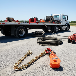 Vevor Bloc de dérivation à chaîne G80 de 2 tonnes, poulie de récupération en acier de 3 pouces pour camion de remorquage à plateau, dépanneuse et porte-voitures - Product Image 2