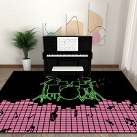 Soundproof Rug, Anti-slip Washable Stain Resistant Floor Mat for Piano Room Drum Kit Music Studio Decor