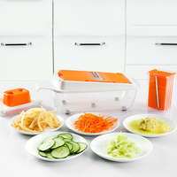 Verstelbare ABS Plastic Eco-vriendelijke LFGB gecertificeerde Smile Mom RVS 430/420J2 groentehakker, één geheel, voor de keuken