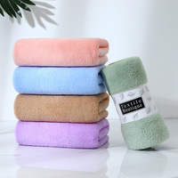 Nouvelle innovation personnelle velours corail doux essuie-mains ensembles ménage Salon broderie serviette pour cheveux
