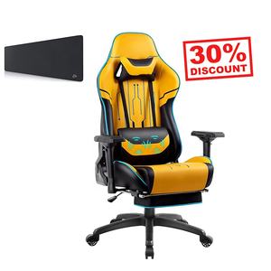 Bester Gaming Stuhl Oem Gelb Massage Video Gamer Rocker Racing Stuhl mit verstellbaren 4d Armlehnen 180 Liege funktion Fuß stütze - Product Image 1