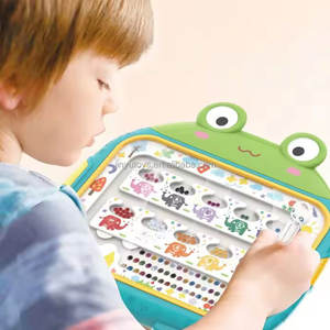 Juguetes educativos para niños Montessori Playthrough Mode tablero de dibujo magnético laberinto cuentas clasificación de colores juguete tableta de dibujo - Product Image 1