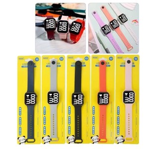 นาฬิกาอิเล็กทรอนิกส์สำหรับเด็กคิย G5 ไฟฉาย LED สายพลาสติกคละสีสำหรับเด็ก - Product Image 5