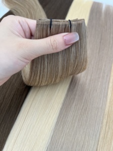 ผมต่อแบบ Genius Weft คุณภาพพรีเมียม เกรด Double Drawn ผมสลาฟ  จัดเรียงเกล็ดผม Genius Weft 2 สำหรับร้านเสริมสวยและความงาม - Product Image 2