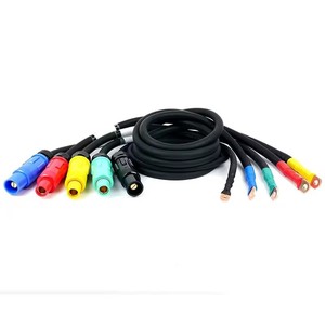 1 Juego de Cable Principal de Alimentación para Escenario de 1 Núcleo, 400A, con Conector Rhino Impermeable a Terminal de Anillo de Cobre Desnudo para Distribución de Energía en Escenarios - Product Image 1