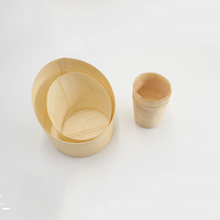 Assiettes jetables en bambou et bois J&M pour dîner et fêtes