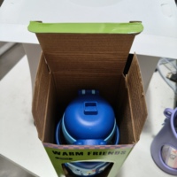 Offre Spéciale extérieur sans BPA 600ml mignon bouteille d'eau filles tasse en plastique enfants bouteille d'eau ours enfant bouteille de boisson en plastique avec paille