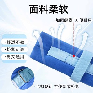 Correa de sujeción cómoda y transpirable de esponja azul para manos de ancianos y niños, antiasfixia, antirasguños - Product Image 3