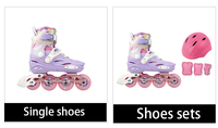 Patins à roulettes pour enfants, taille réglable, patins en ligne, chaussures de sport d'extérieur pour enfants, ajustement confortable