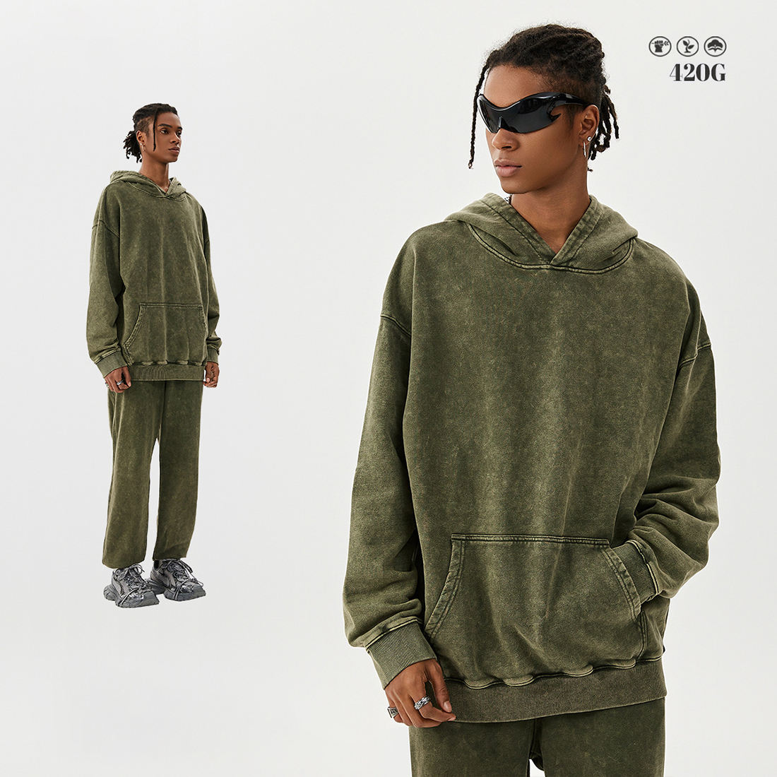 Army Greenhoodie