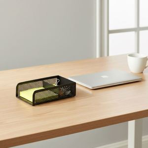 Organizador de Tarjetas de Malla Metálica para Escritorio, Suministros de Oficina y Escolares, Almacenamiento Cuadrado para Tarjetas, Notas y Memos - Product Image 4