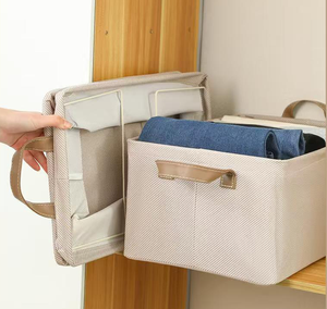 Thiết Kế Cổ Điển Có Thể Gập Lại Lưu Trữ Gấp Hộp Dày Không Dệt Vải Đóng Mở Đồ Chơi Và Quần Áo Lưu Trữ Hình Chữ Nhật Hình Dạng - Product Image 2