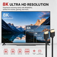 Câble HDMI 2.1 ultra fin 8K 48 Gbps 4K 120 Hz haute vitesse OEM