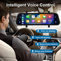 Pour Carplay Android Auto Portable Écran Sans Fil Single-Touch IPS Dual 1080P HD Caméra