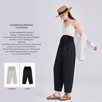 Robe longue de maternité BLENCOT pour femme, pantalon palazzo de maternité grande taille pour femme, décontracté, taille smockée, jambe large avec poches