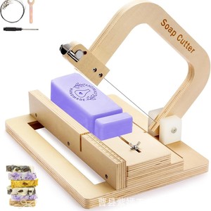 Wooden <b>Soap</b> Cutter Adjustable Wire Knife For Homemade Hand <b>Soap</b> Solid Form Craft DIY Tool - Product Image 2