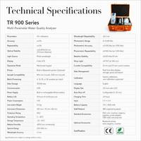 Analyseur portable de la qualité de l'eau multiparamètres TR 900, COD, azote ammoniacal, phosphore total, 43+ paramètres