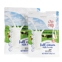 Sac d'emballage PET avec cordon en plastique imprimé de logo personnalisé pour emballages alimentaires de lait, aliments pour animaux de compagnie, gâteaux, pochettes debout