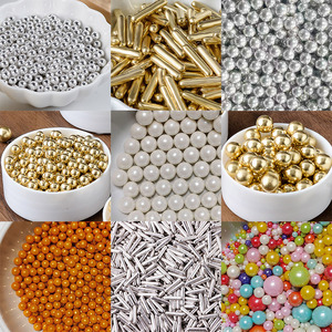 Hala HyFine Solid Brown Black White Matte <strong>Gold</strong> Sugar Pearls <strong>Cake</strong> <strong>Sprinkles</strong> Food Decoration - Product Image 5