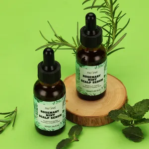 Nuspa Private Label Natural Rosemary Mint Hair Serum Organic Plant Gentle Cleanse Hair Follicles Scalp Hair Serum