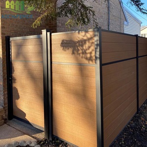 Panneaux <span class=keywords><strong>de</strong></span> clôture en composite WPC couleur sable pour extérieur, clôture <span class=keywords><strong>de</strong></span> <span class=keywords><strong>jardin</strong></span> pour l'intimité, porte en composite WPC, composite bois-plastique - Product Image 1