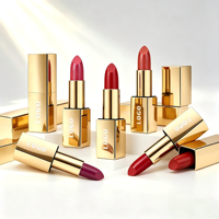 Rouge à lèvres carré doré 3,5 g, marque privée, 40 teintes, fini mat et pailleté hydratant, nourrissant, OEM, haute qualité