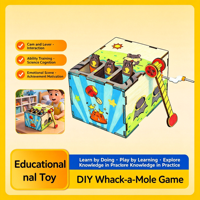 Jouet éducatif scientifique pour enfants, expérience créative et amusante, bricolage manuel, jeu de tape-taupe en bois, certifié CE, non toxique, petite invention