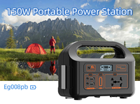 Générateur solaire d'urgence pour le camping, 150W, 144Wh, stockage d'énergie au plomb-acide, AC, USB, DC, station d'alimentation portable