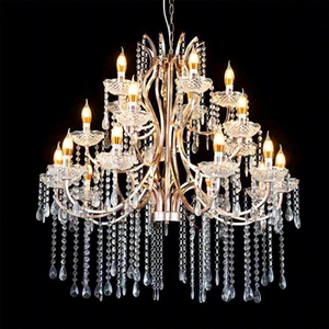 Lámpara de Araña de Cristal Dorada Estilo María <span class=keywords><strong>Teresa</strong></span> Europea para Bodas, Hotel, Sala de Estar, Lámpara Colgante de Lujo - Product Image 1